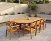 Premium Julien FSC®-Certified Teak Wood Extendable Patio Dining Set