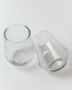Pair of Hammered Glass Stemless Tumblers
