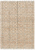 Rice Dusty Sage Fringed Jute Carpet
