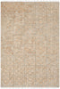 Rice Dusty Sage Fringed Jute Carpet