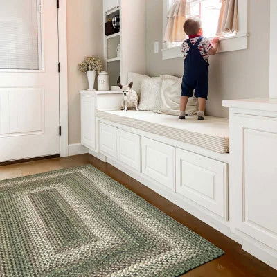 Cedar Ridge Green Ultra Durable Braided Rugs - Vessel