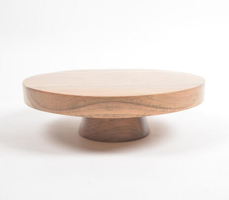 Classic Natural Acacia Wood Cake Stand - Vessel