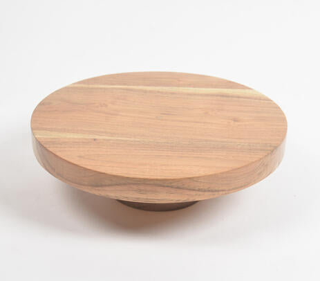 Classic Natural Acacia Wood Cake Stand - Vessel