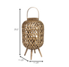 Coastal Bamboo and Wood Lantern Stand - Vessel