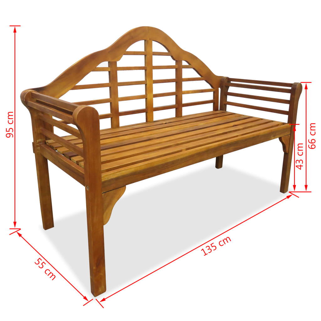 Giada Garden Bench in Acacia Wood - Vessel