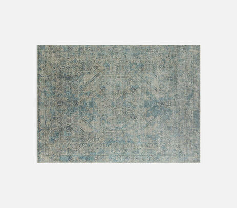 Hand Knotted Wool and Silk Blend Rug - Vessel