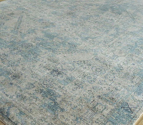 Hand Knotted Wool and Silk Blend Rug - Vessel