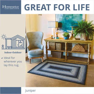 Juniper Blue Braided Rugs - Vessel