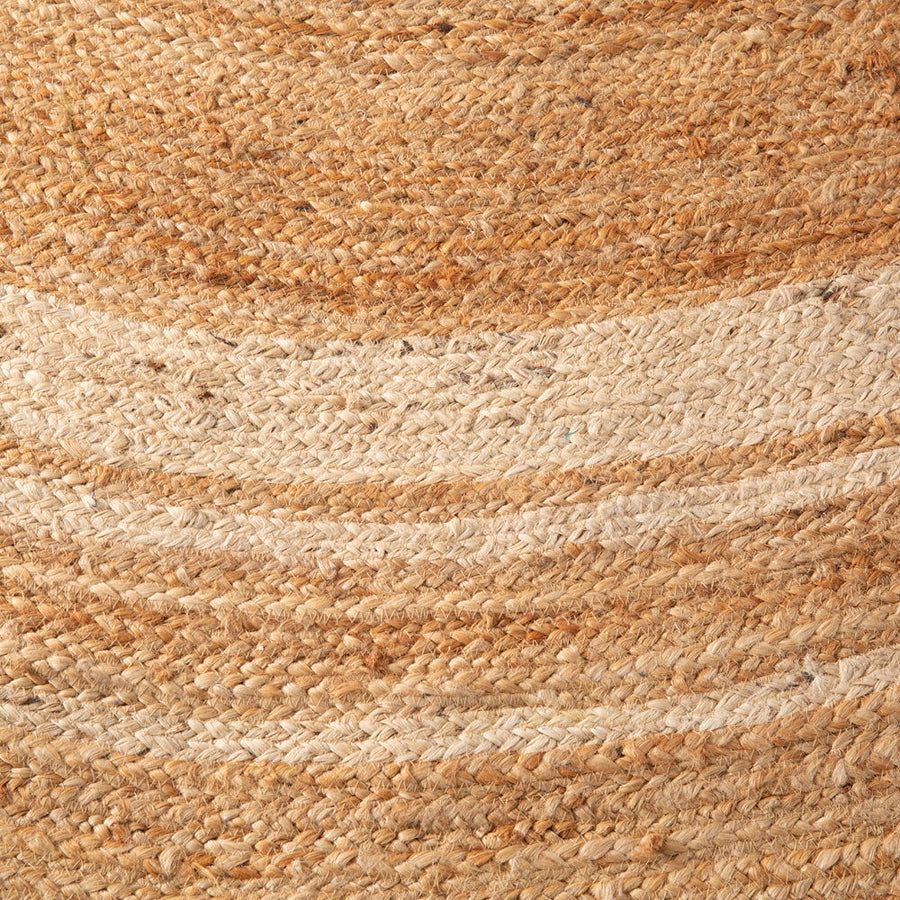 Natural and Ivory Round Jute Rug - Vessel