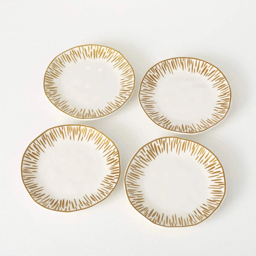 Ornate Gold Trim Snack Plates - Vessel