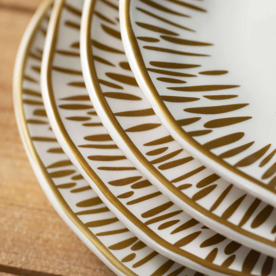 Ornate Gold Trim Snack Plates - Vessel