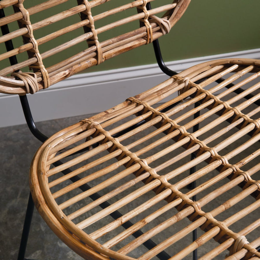 Rattan Chair with Metal Legs - Vessel