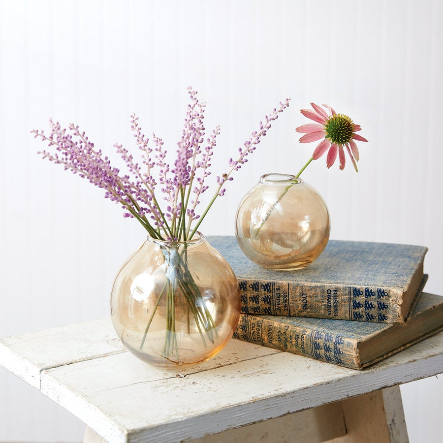 Set of Two Blown Glass Bud Vases - Vessel