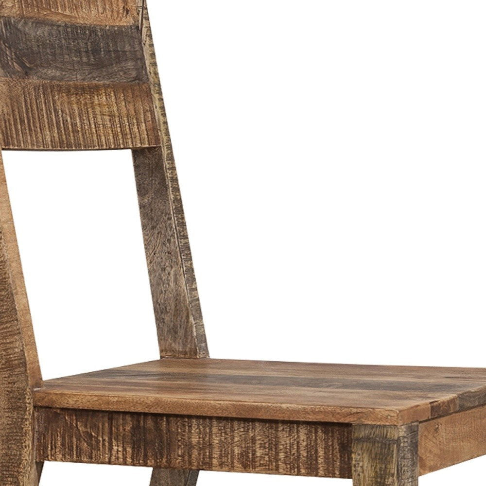 Solid Mango Wood Dining Chairs - Set of Two - Vessel