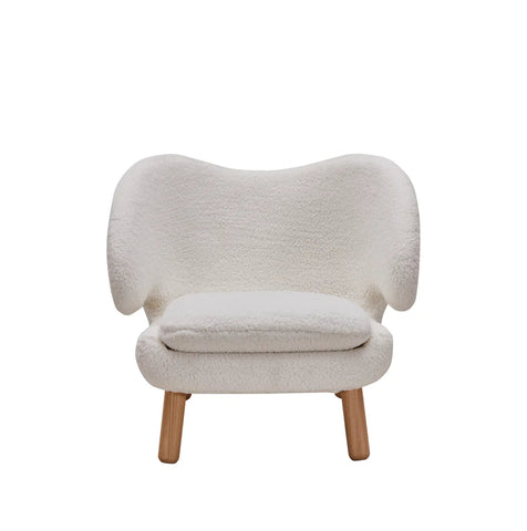 White Sherpa Accent Chair - Vessel