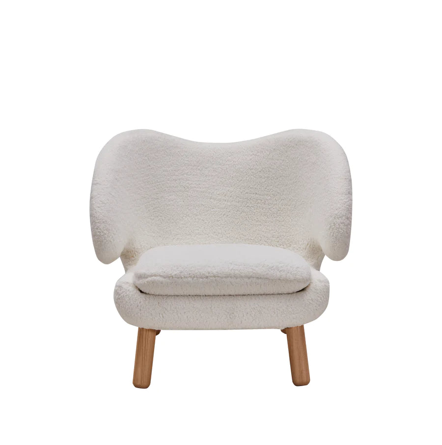 White Sherpa Accent Chair - Vessel