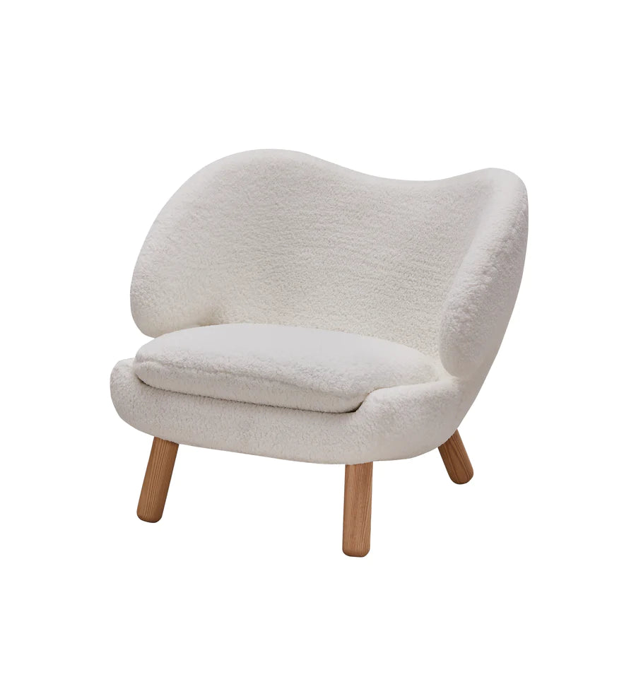 White Sherpa Accent Chair - Vessel