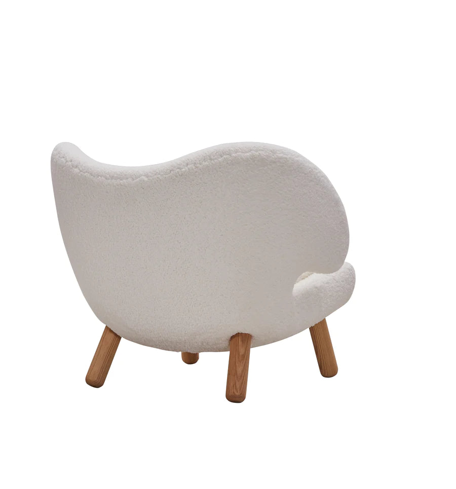 White Sherpa Accent Chair - Vessel