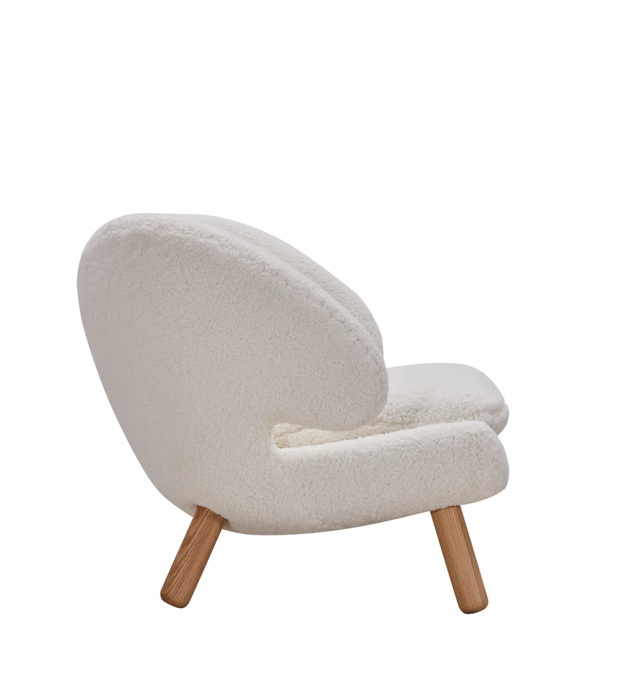 White Sherpa Accent Chair - Vessel