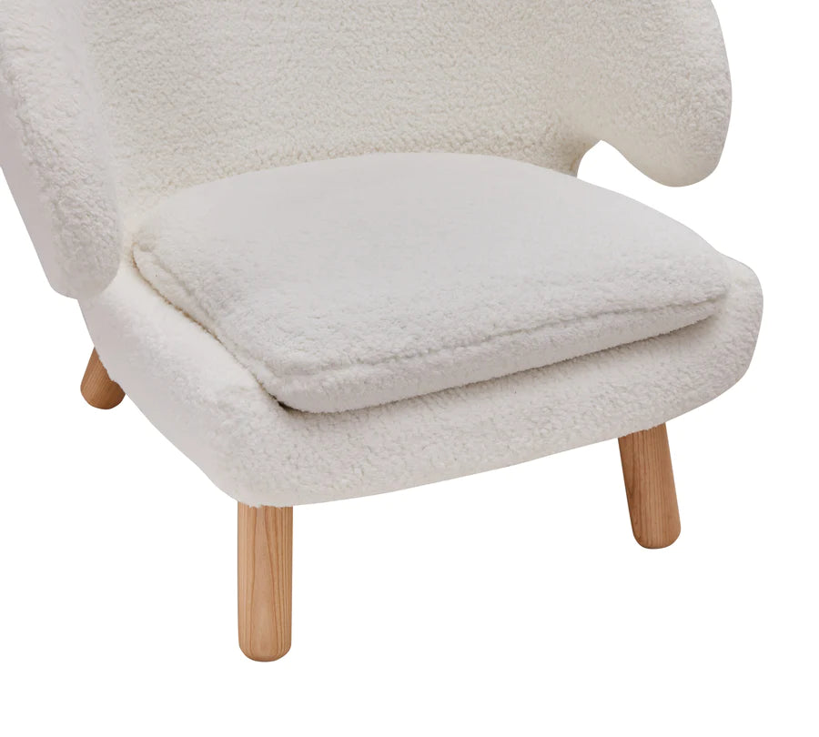 White Sherpa Accent Chair - Vessel