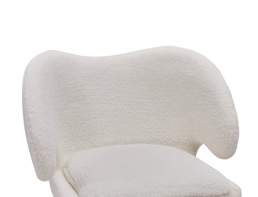 White Sherpa Accent Chair - Vessel